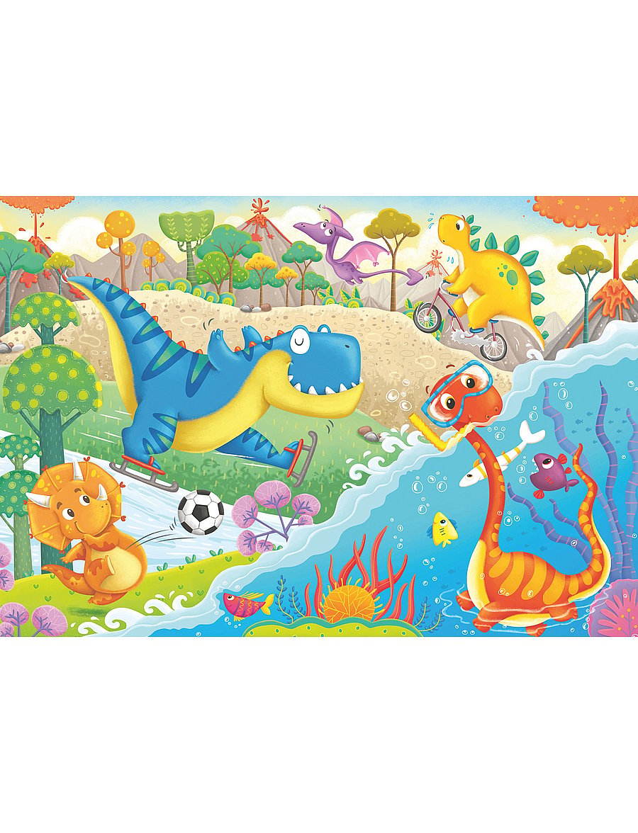 Ravensburger - My Dino Friends 2x12p - klassiske puslespil - multi coloured - 3