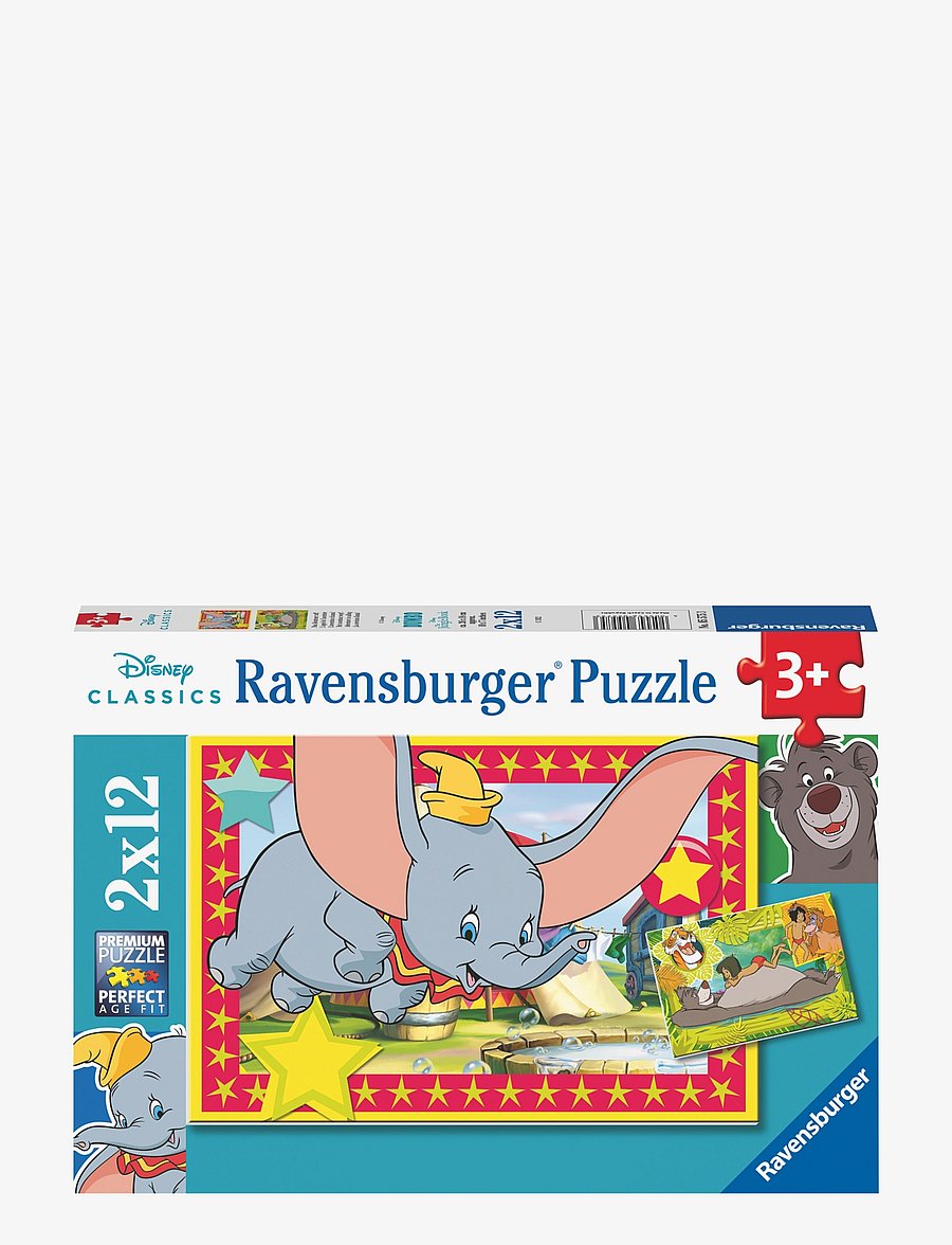 Ravensburger - Disney Animals 2x12p2 - classic puzzles - multi coloured - 0