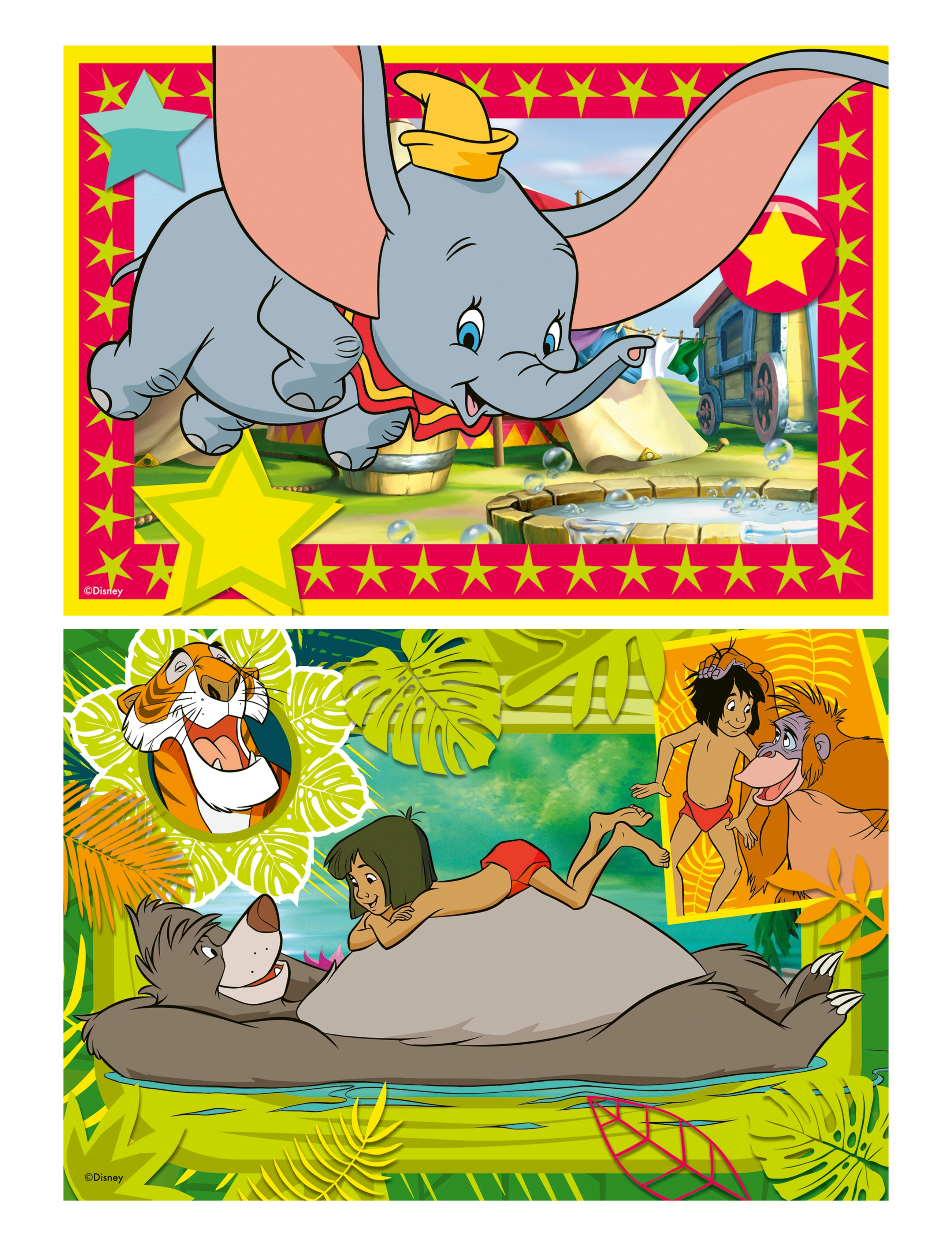 Ravensburger - Disney Animals 2x12p2 - klassiske puslespil - multi coloured - 2