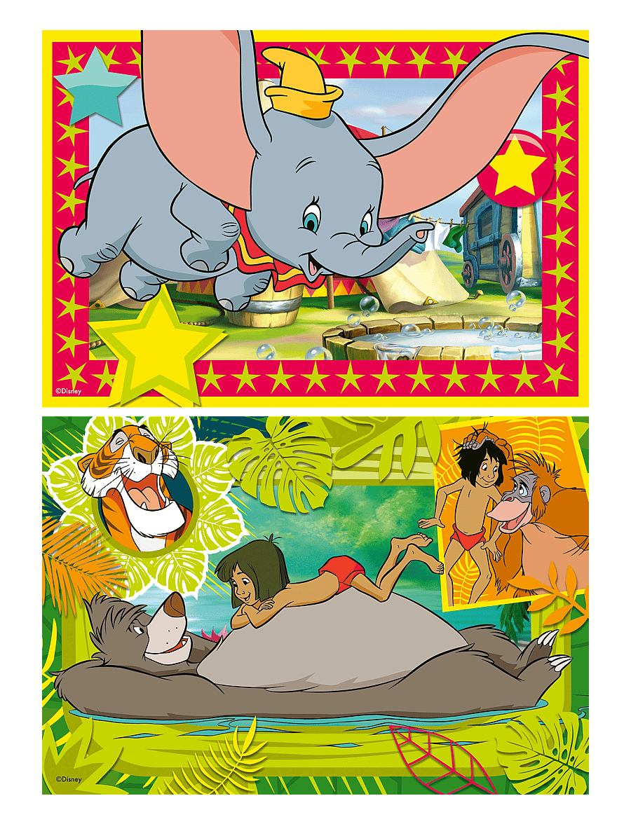 Ravensburger - Disney Animals 2x12p2 - klassiske puslespil - multi coloured - 2