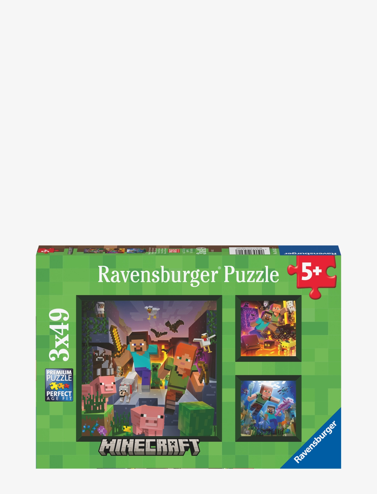 Ravensburger Minecraft Biomes 3X49P, One Size, Multi/patterned, Puslespil > Klassiske Puslespil, Børn