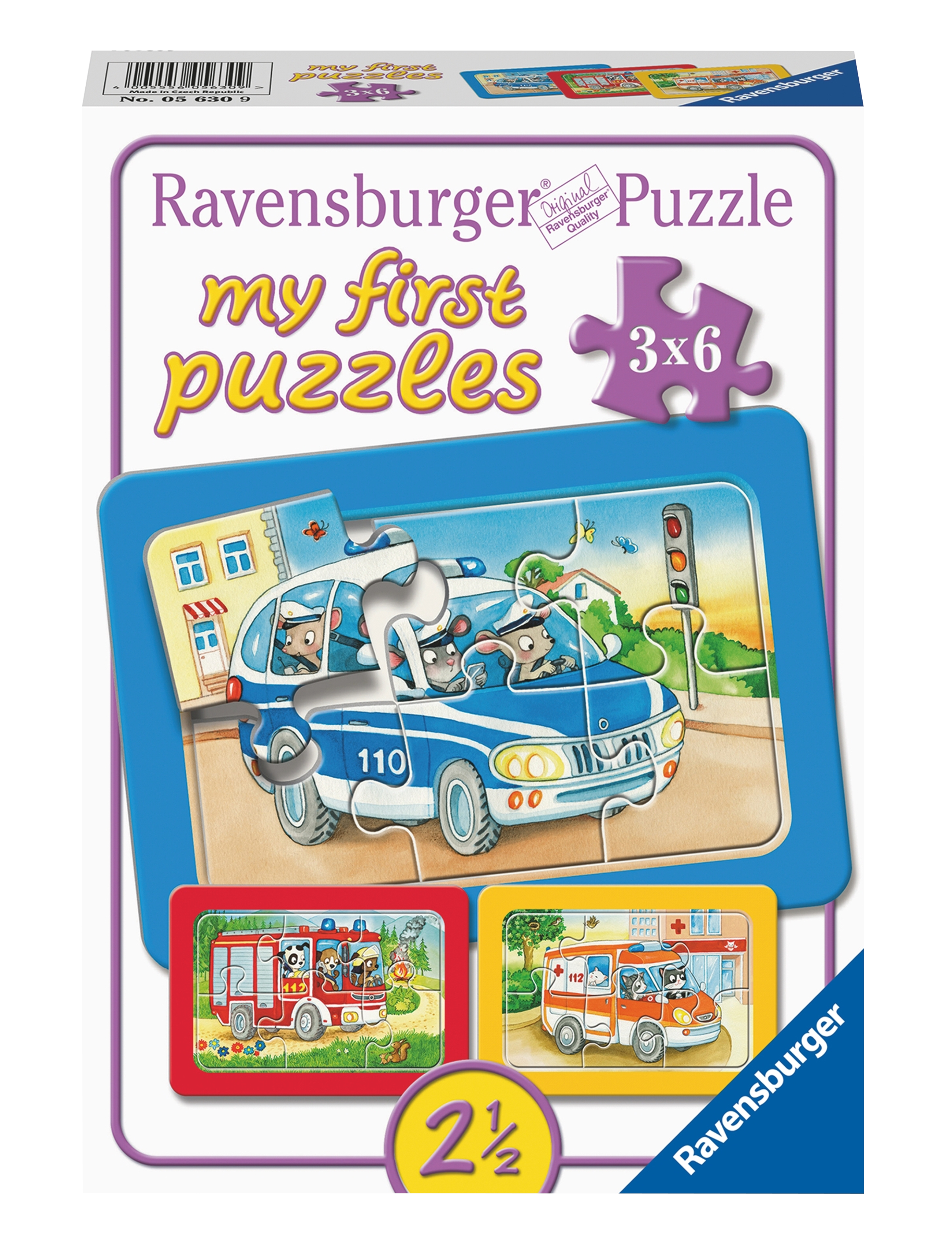 Ravensburger Animals In Action 3x6p - Legetøj - MULTI COLOURED / multi