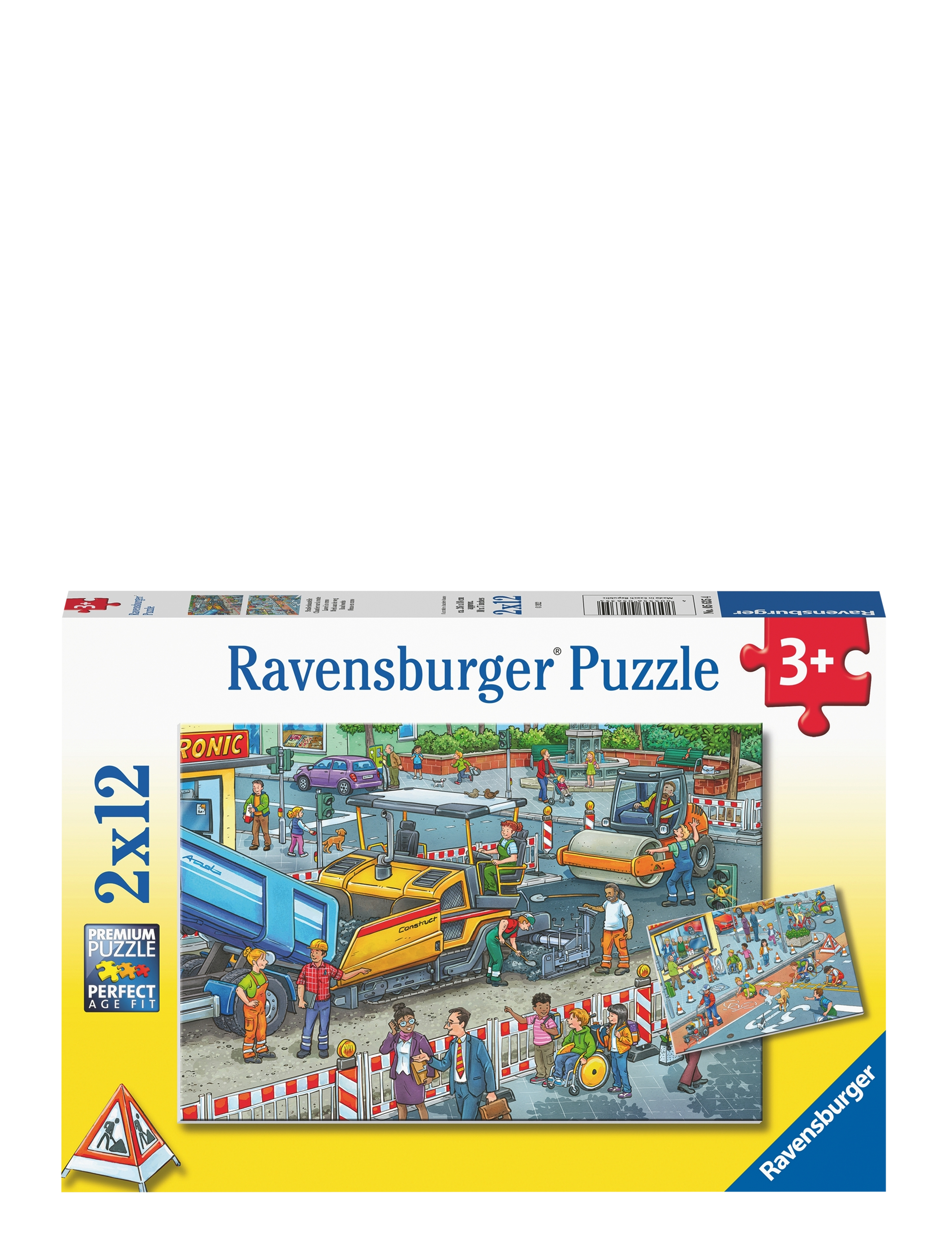 Ravensburger Road Construction Site 2X12P, One Size, Multi/patterned, Puslespil > Klassiske Puslespil, Børn