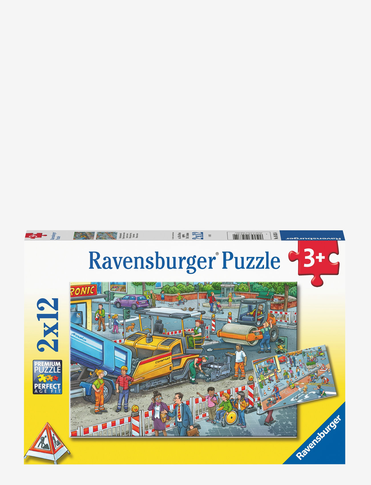Ravensburger - Road Construction Site 2x12p - klassiske puslespil - multi coloured - 0