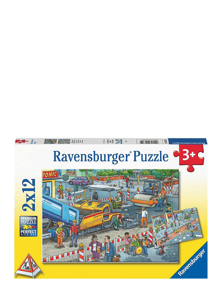 Ravensburger - Road Construction Site 2x12p - klassiske puslespil - multi coloured - 0