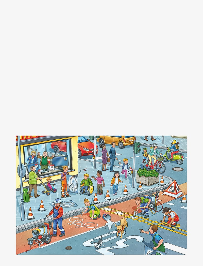 Ravensburger - Road Construction Site 2x12p - klassísk púsl - multi coloured - 1