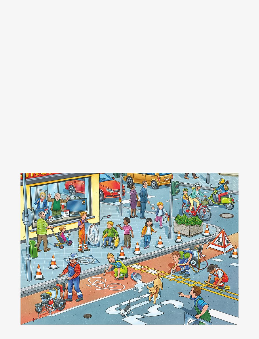 Ravensburger - Road Construction Site 2x12p - klassiske puslespil - multi coloured - 1