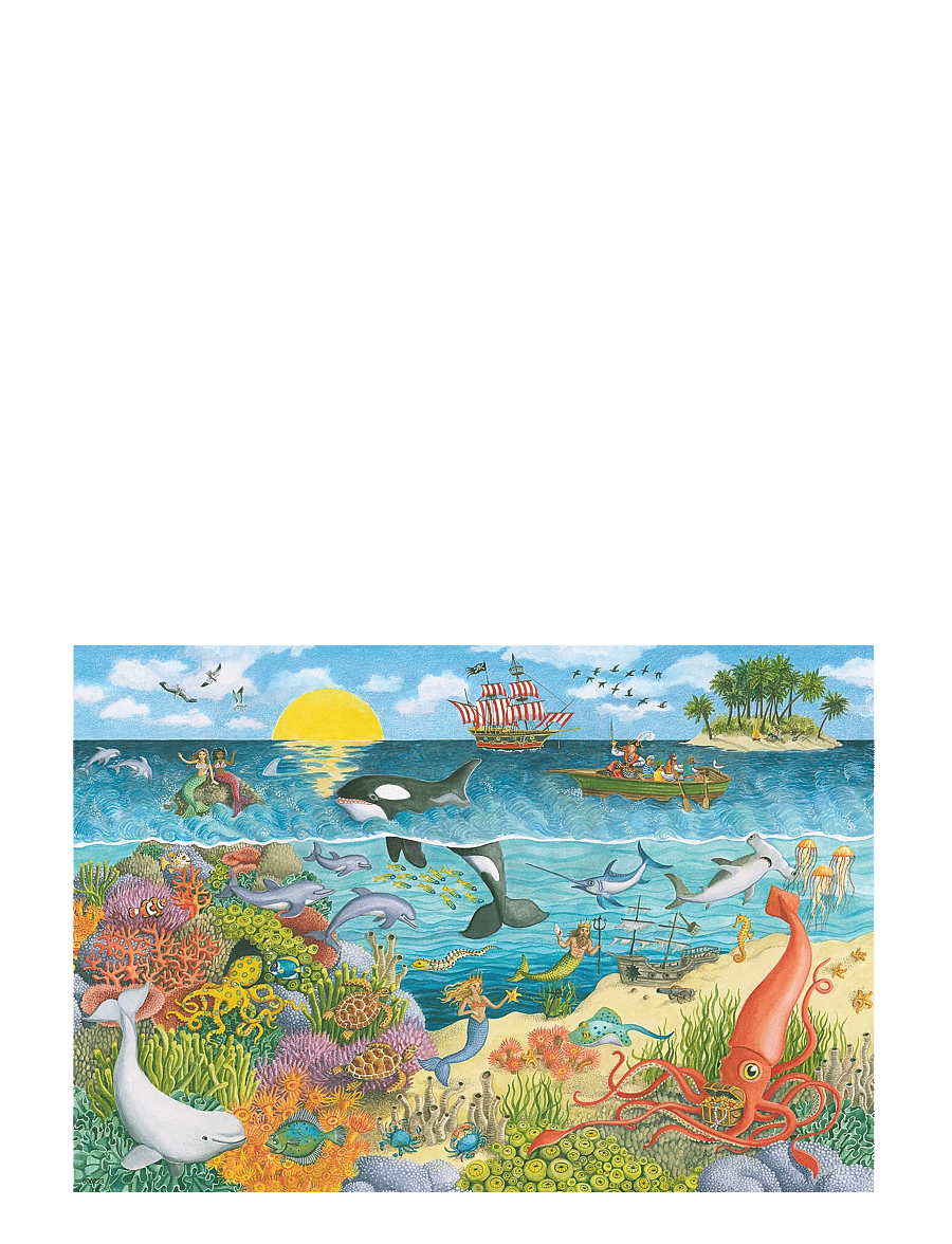 Ravensburger - Pirates And Mermaids 2x24p - klassísk púsl - multi coloured - 0