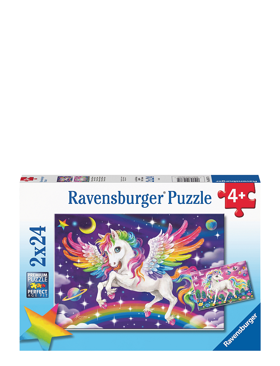 Ravensburger - Unicorn And Pegasus 2x24p - klassiske puslespil - multi coloured - 0