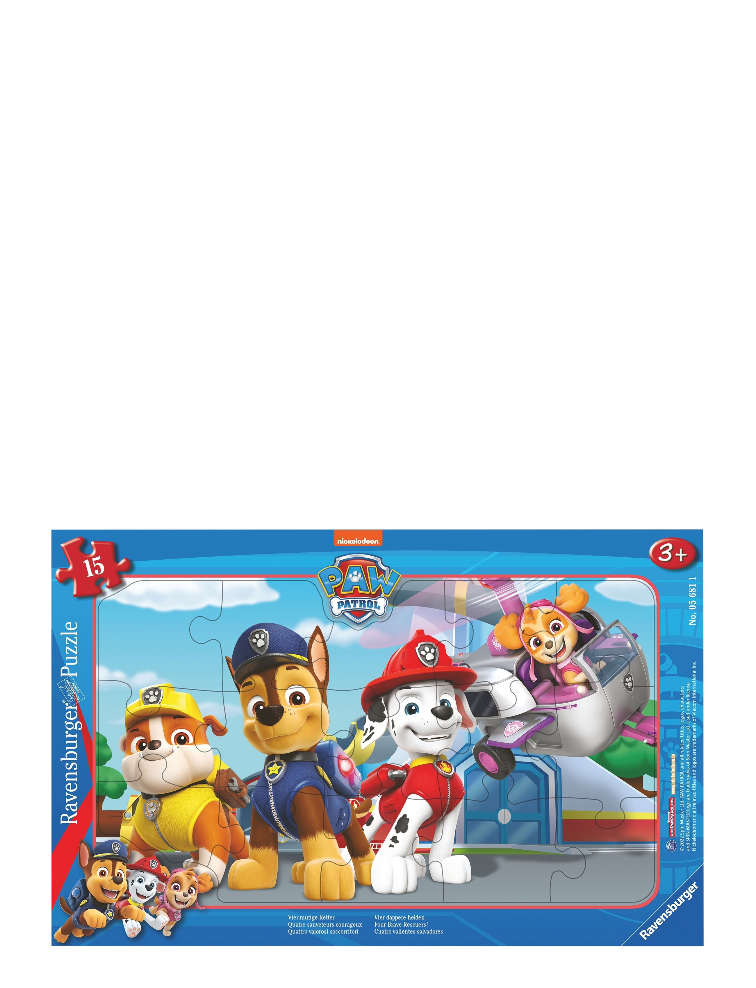 Ravensburger Paw Patrol Four Brave Rescuers 15p - Pussel - MULTI COLOURED / multi