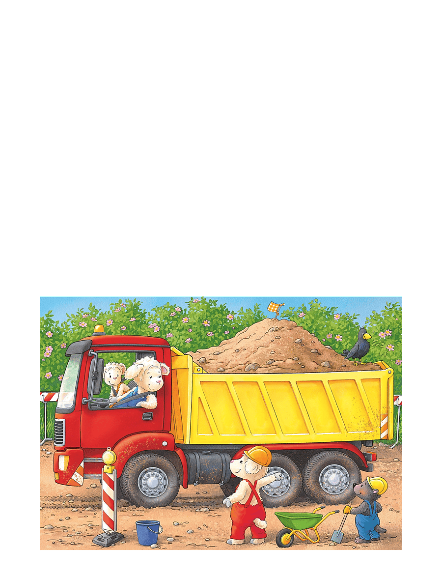 Ravensburger - Construction Site Animals 2/4/6/8p - klassísk púsl - multi coloured - 2