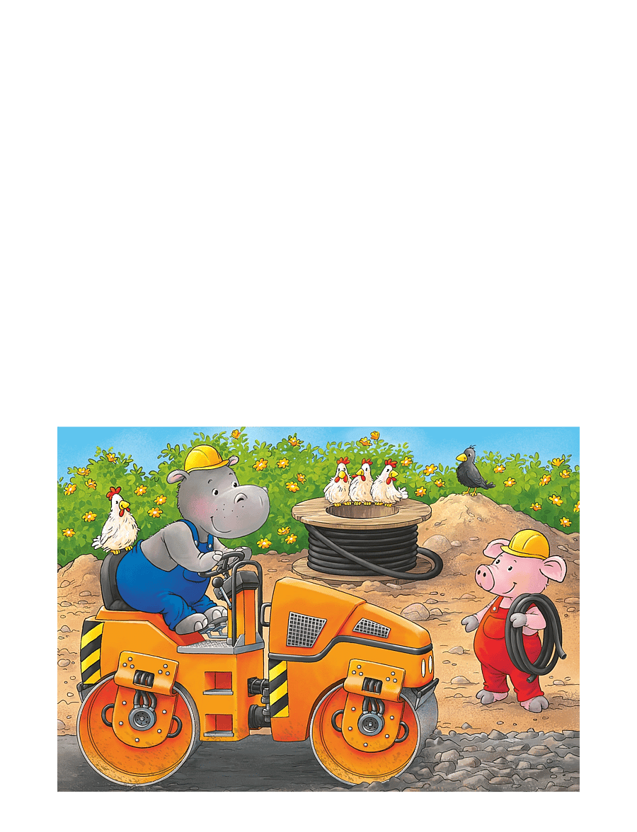 Ravensburger - Construction Site Animals 2/4/6/8p - klassísk púsl - multi coloured - 3