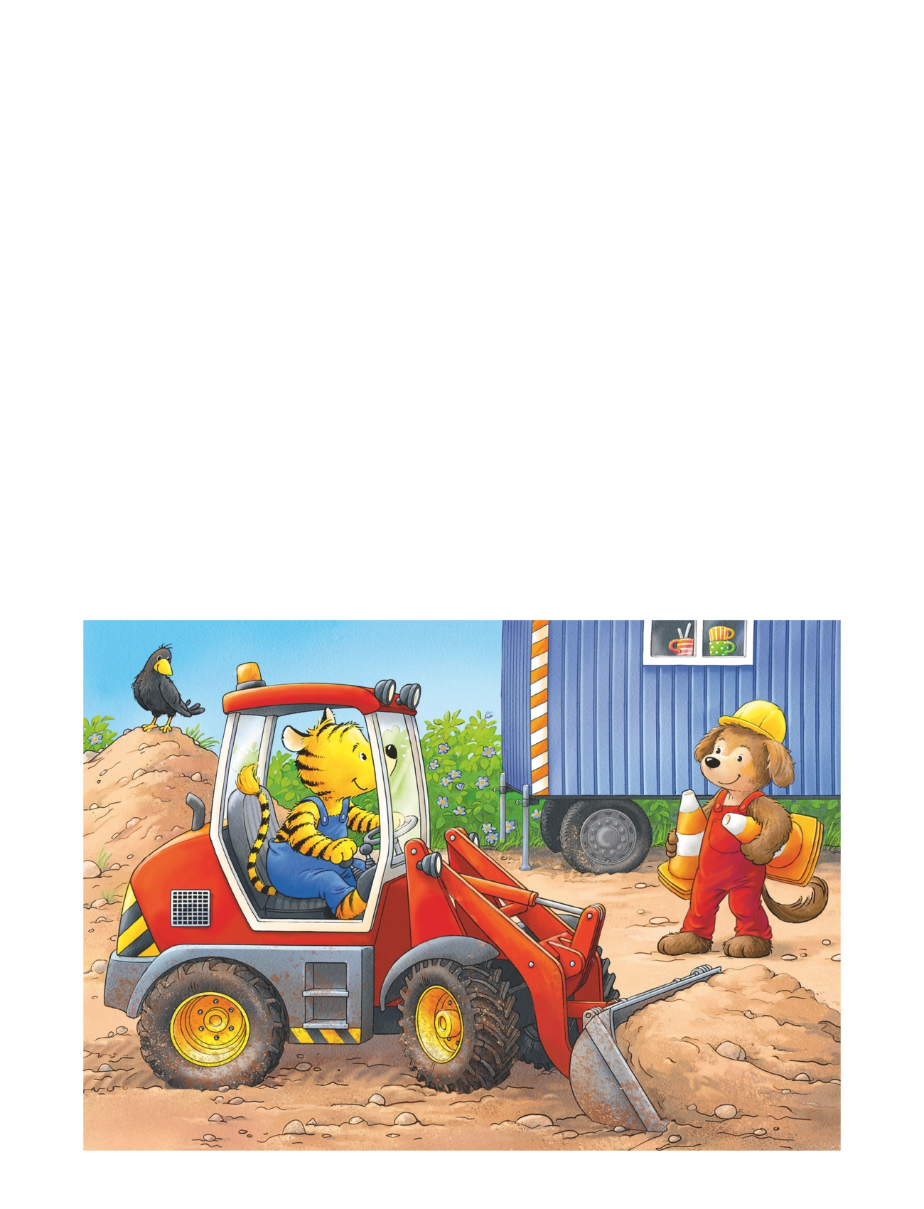 Ravensburger - Construction Site Animals 2/4/6/8p - klassiset palapelit - multi coloured - 4