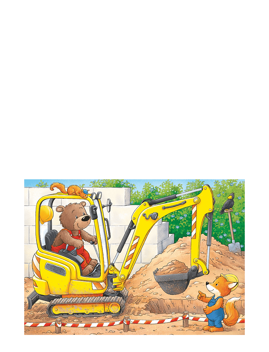 Ravensburger - Construction Site Animals 2/4/6/8p - klassísk púsl - multi coloured - 5