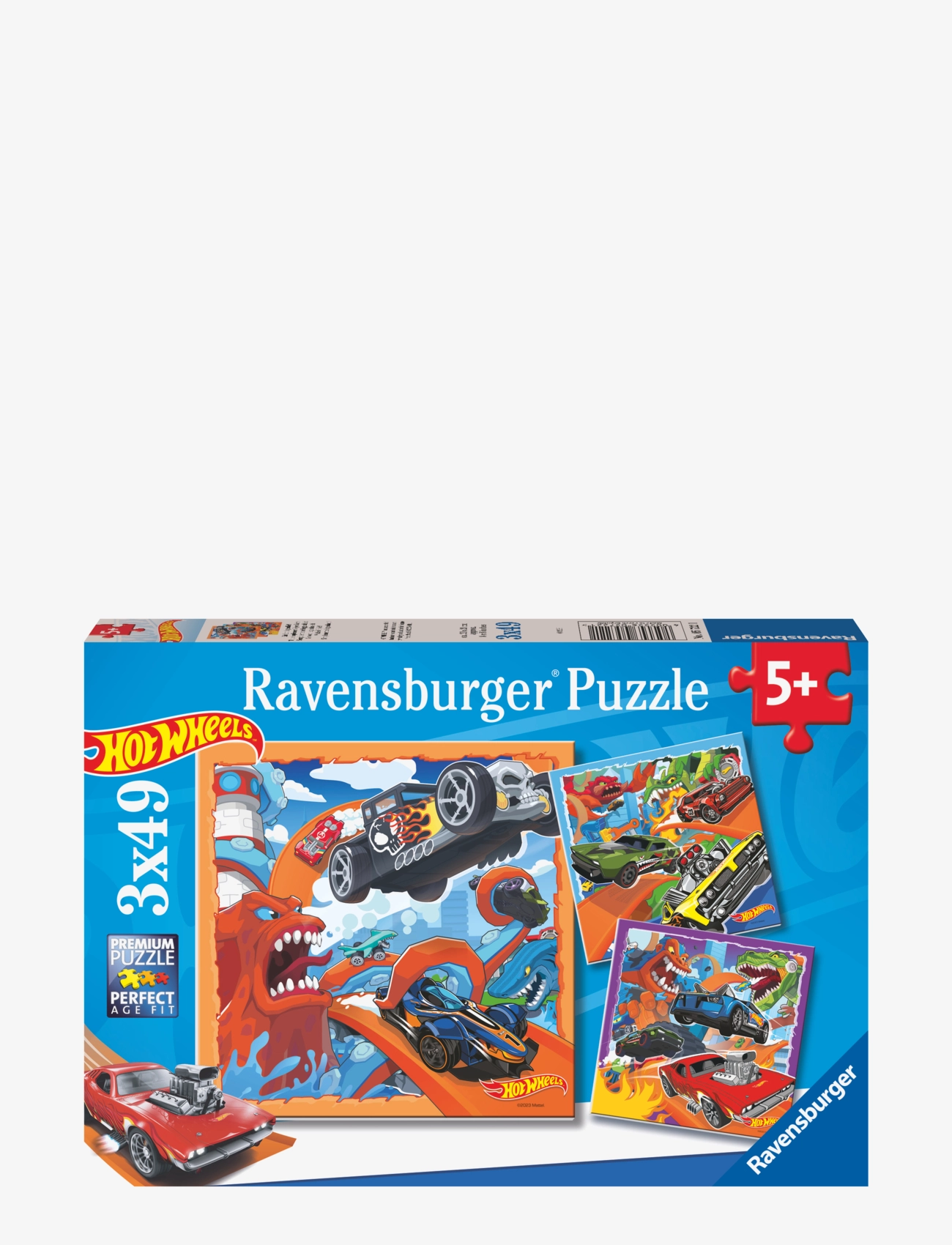 Ravensburger - Hot Wheels 3x49p - classic puzzles - multi coloured - 0