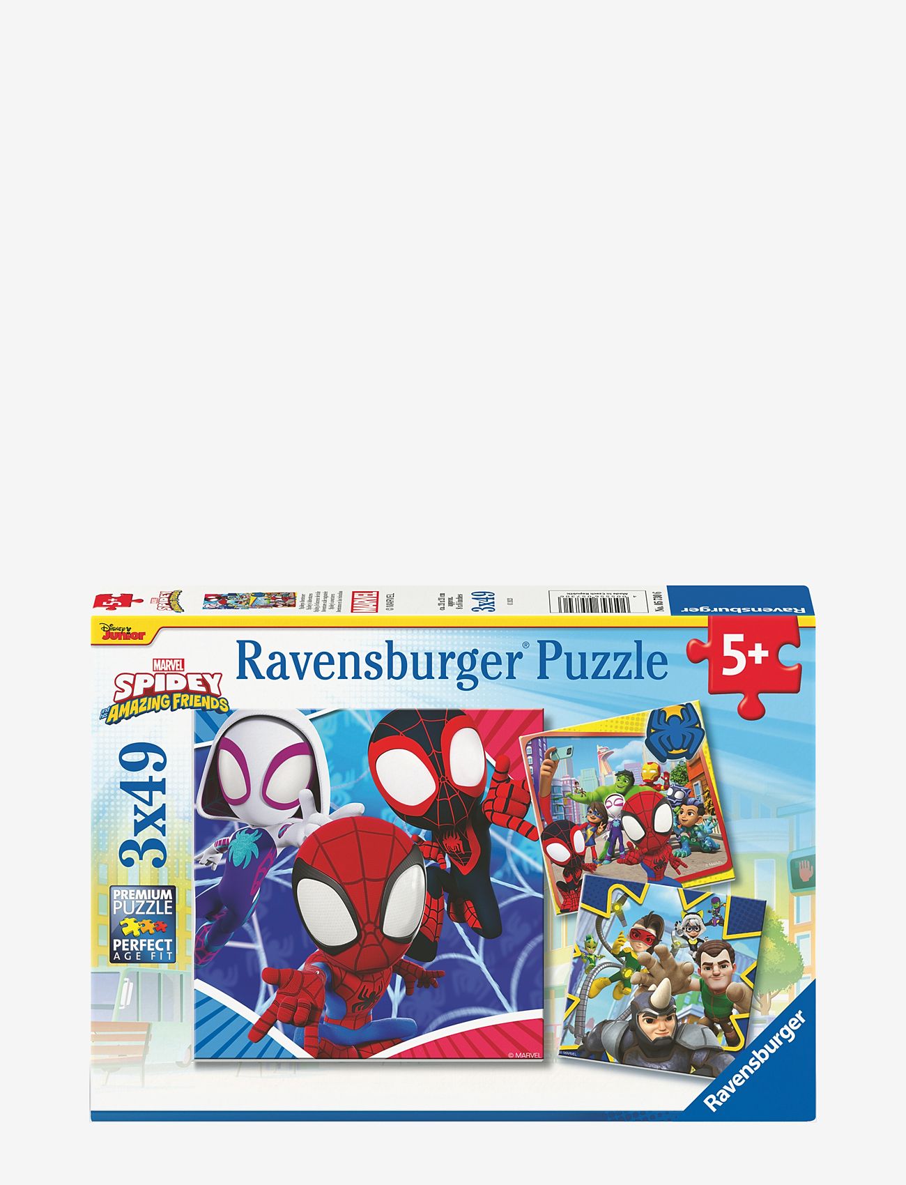 Ravensburger - Spidey's Adventures 3x49p - klassiske puslespil - multi coloured - 0