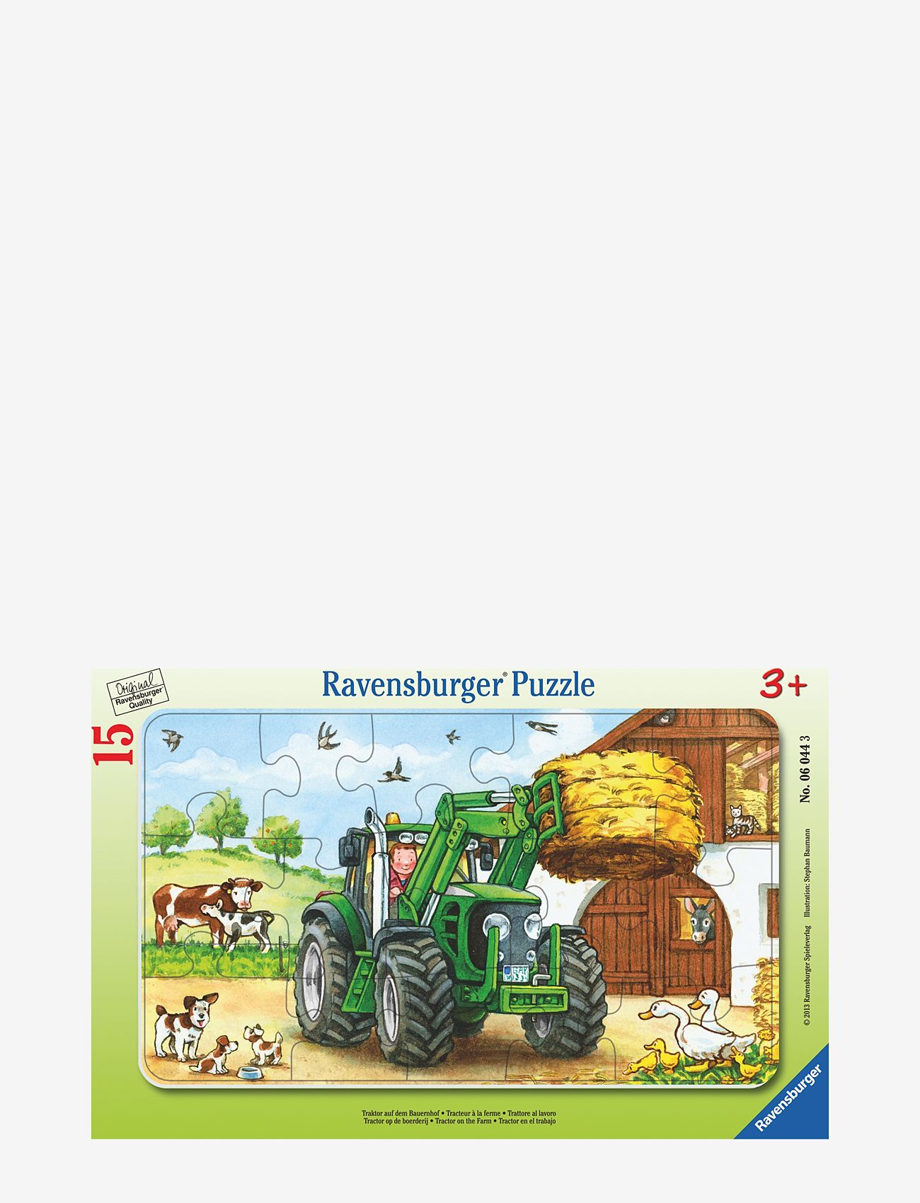 Ravensburger - Tractor On The Farm 15p - klassiske puslespil - multi coloured - 0