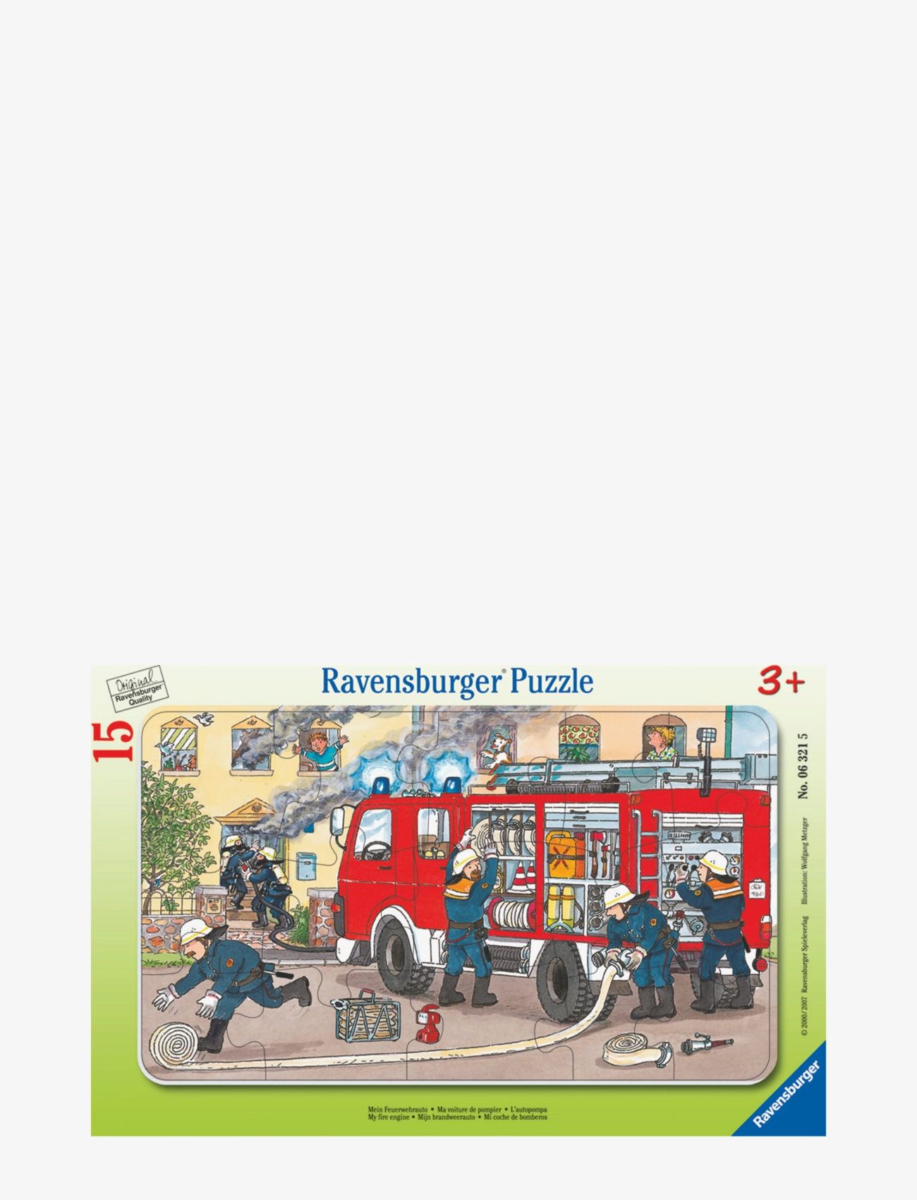 Ravensburger My Fire Engine 15P, Classic Puslespil, Multi/mønstret, Str: ONE SIZE