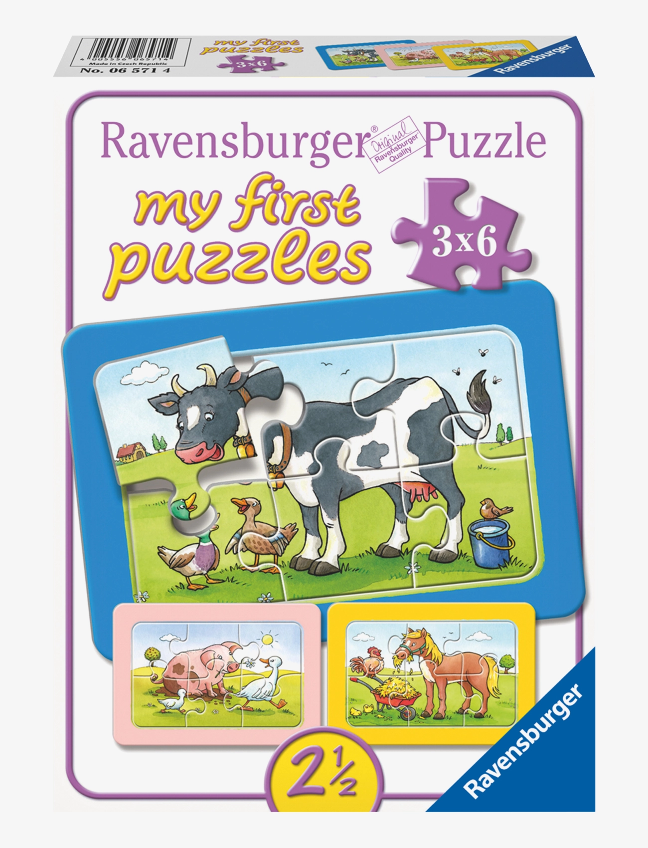 Ravensburger Good Animal Friends 3X6P, One Size, Multi/patterned, Puslespil > Klassiske Puslespil, Børn
