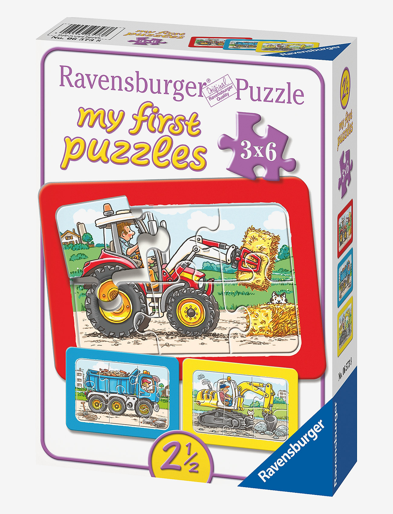 Ravensburger - Excavator Tractor & Dump Tractor 3x6p - klassiska pussel - multi coloured - 0