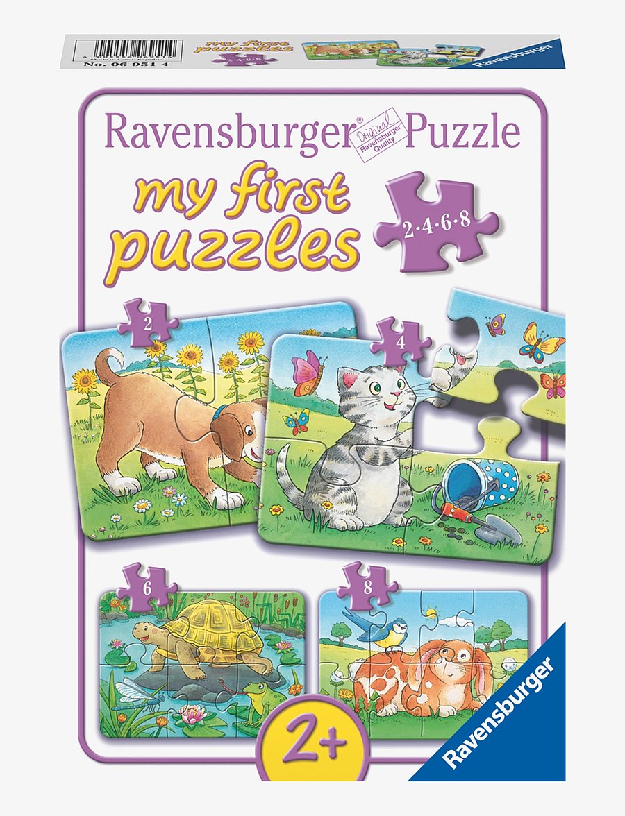 Ravensburger - Cute Pets 2/4/6/8p - klassiset palapelit - multi coloured - 0