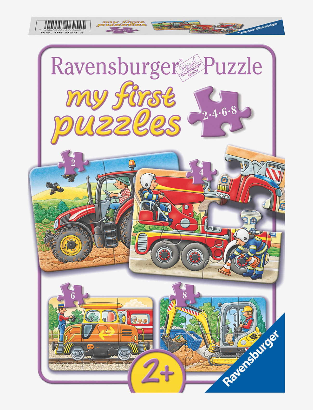 Ravensburger - Hard At Work 2/4/6/8p - klassiska pussel - multi coloured - 0