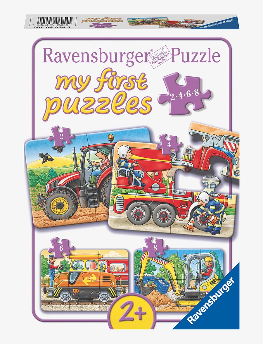 Ravensburger - Hard At Work 2/4/6/8p - classic puzzles - multi coloured - 0