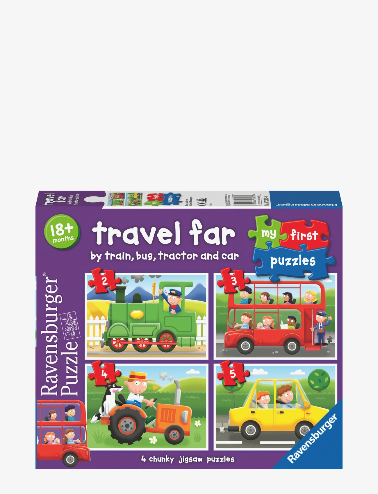 Ravensburger Travel Far My First Puzzle 2/3/4/5p - 4 for 3 - MULTI COLOURED / multi