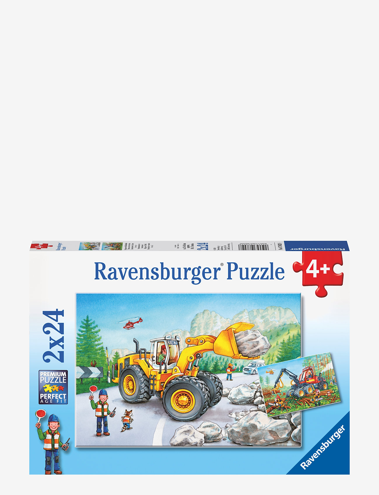 Ravensburger - Digger At Work 2x24p - classic puzzles - multi coloured - 1