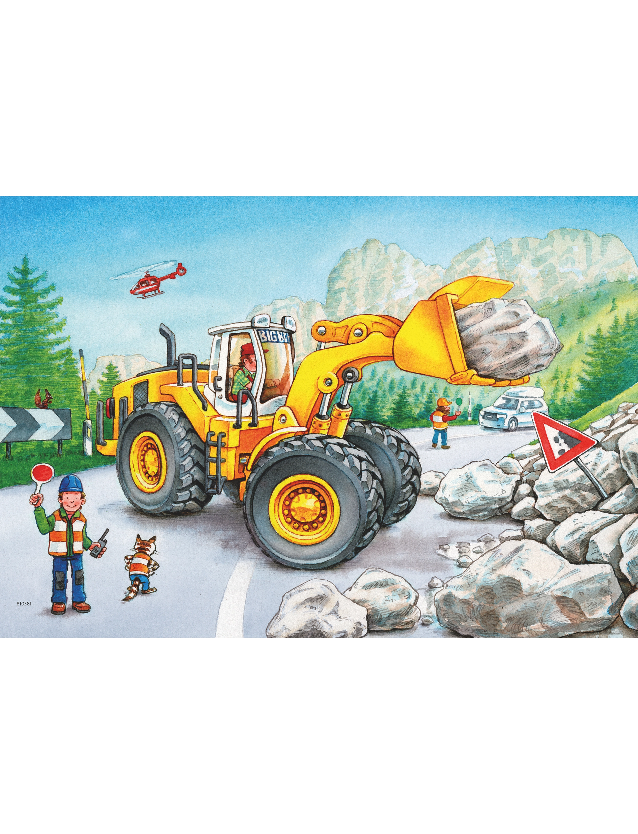 Ravensburger - Digger At Work 2x24p - classic puzzles - multi coloured - 1