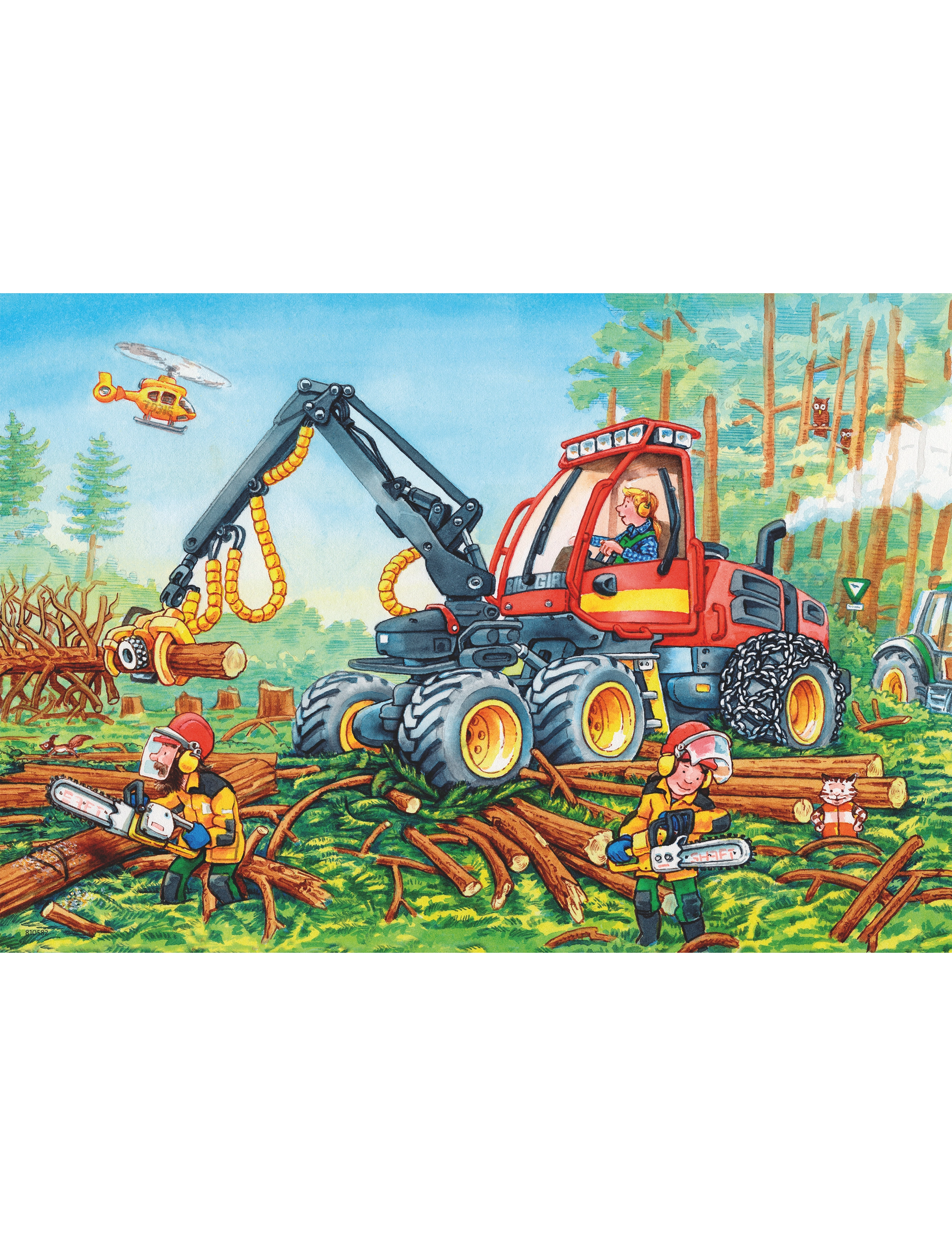 Ravensburger - Digger At Work 2x24p - classic puzzles - multi coloured - 2