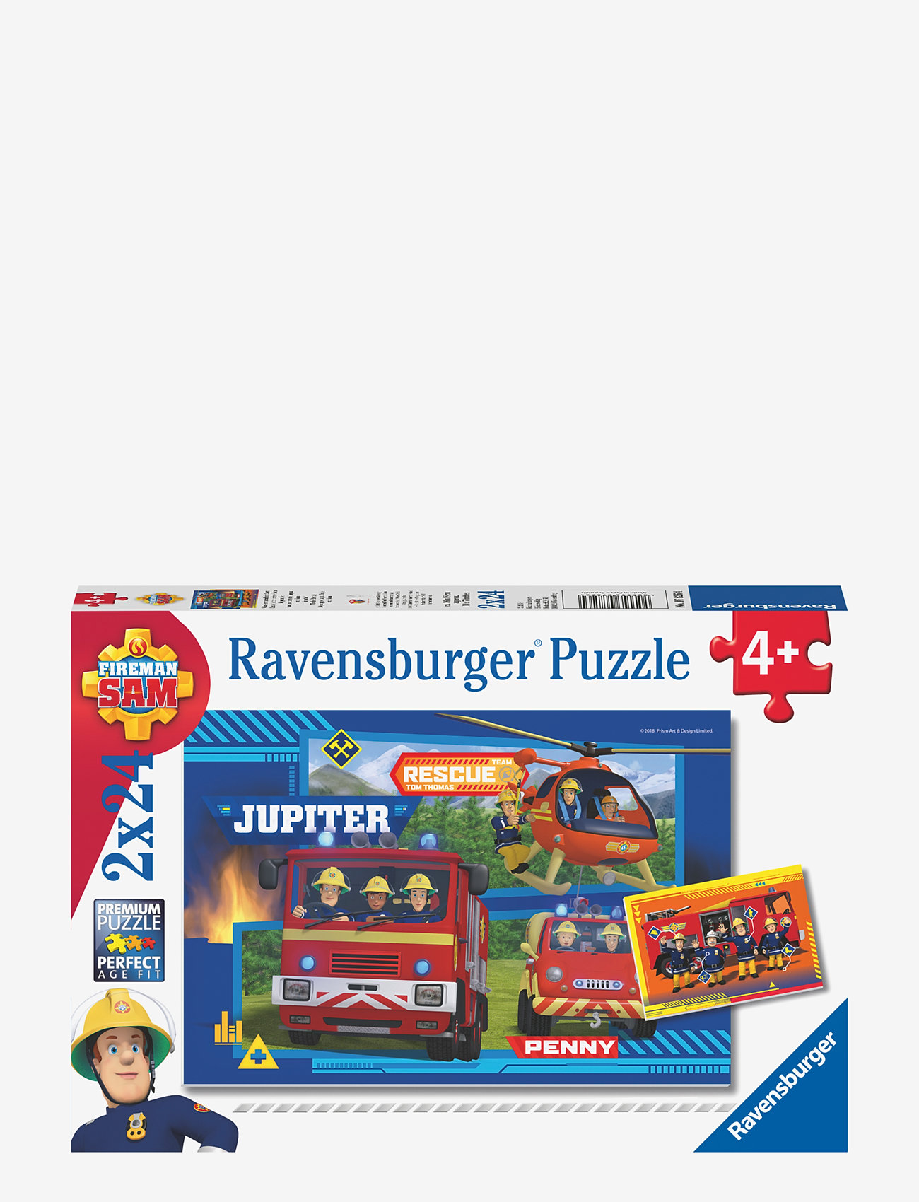 Ravensburger - Brannmann Sam 2x24p - klassiske puslespil - multi coloured - 1