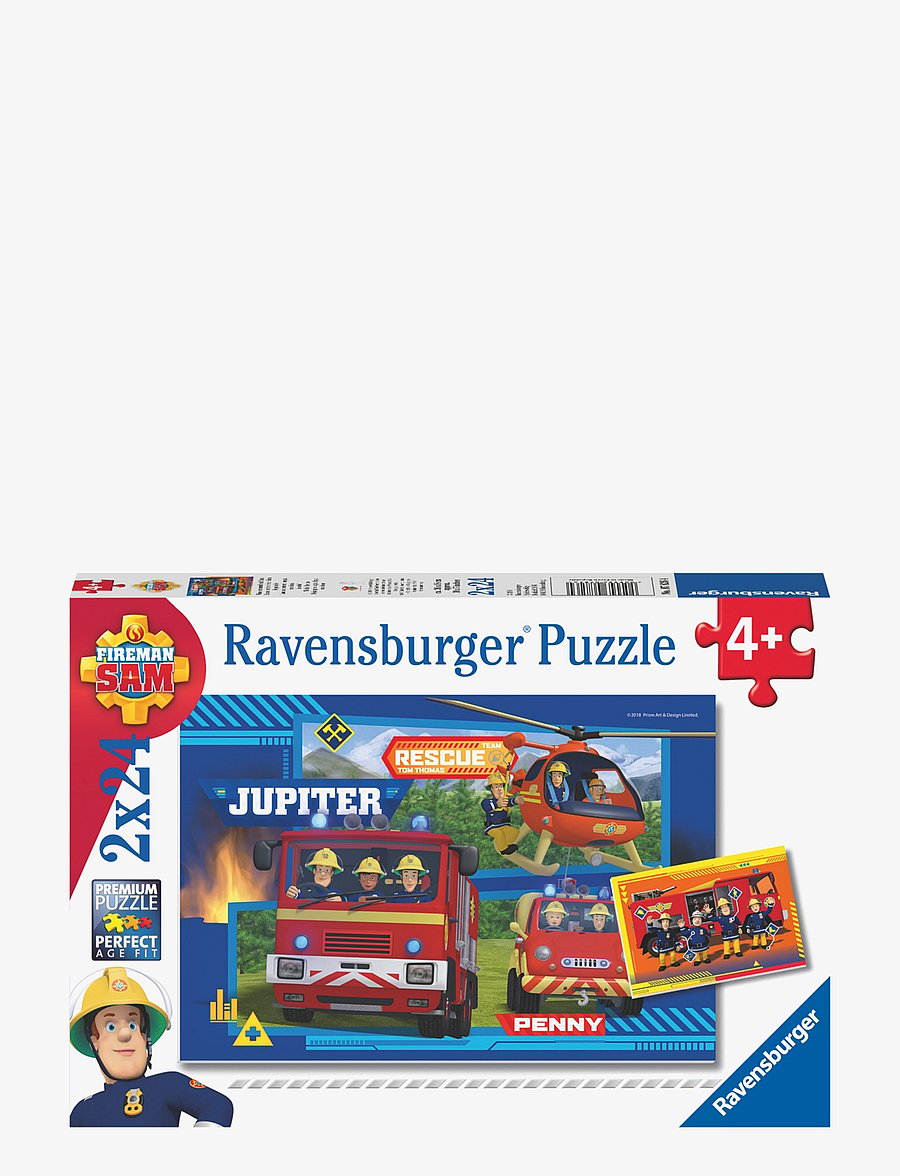 Ravensburger - Fireman Sam To The Rescue 2x24p - classic puzzles - multi coloured - 0