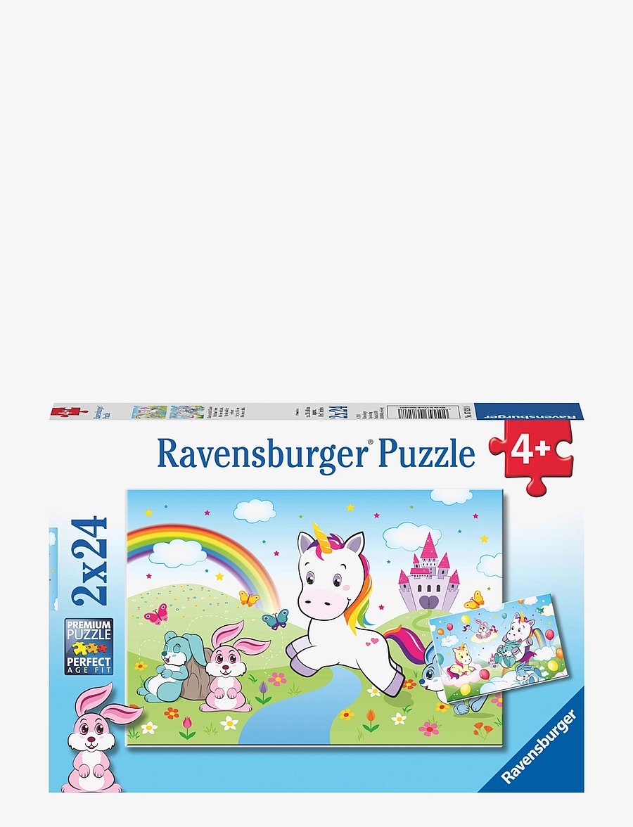 Ravensburger - Unicorn 2x24p - classic puzzles - multi coloured - 0