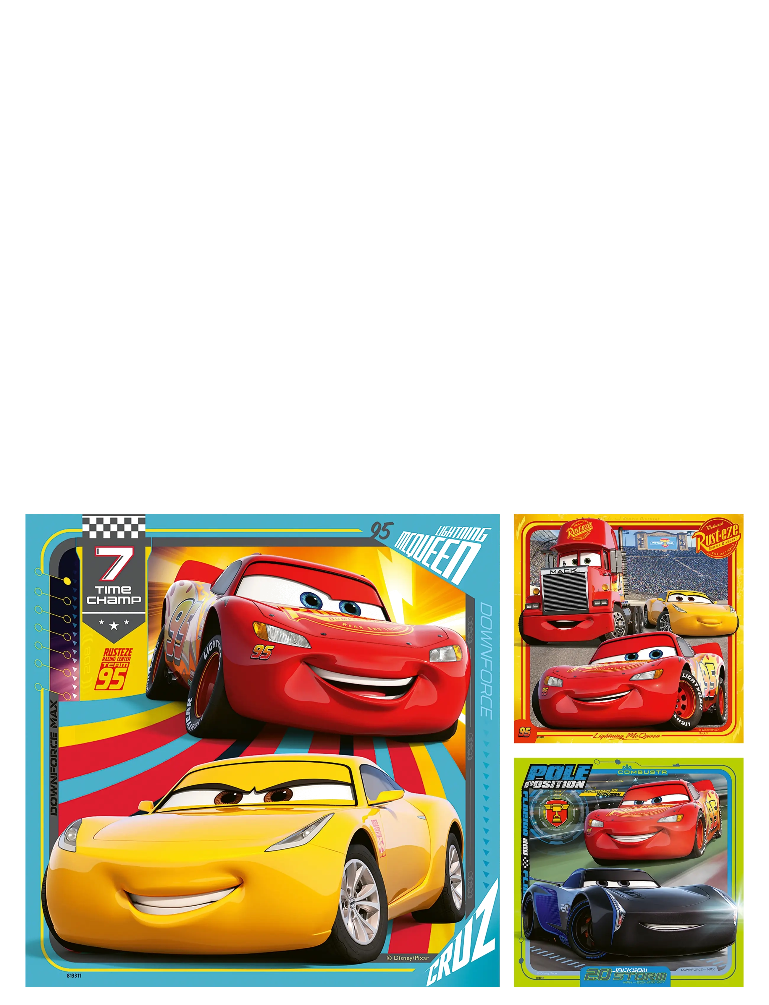Ravensburger - Cars Legends Of The Track 3x49p - klassiske puslespil - multi coloured - 2