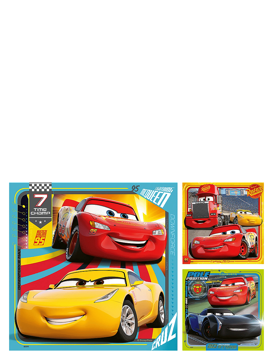 Ravensburger - Cars Legends Of The Track 3x49p - klassiska pussel - multi coloured - 2
