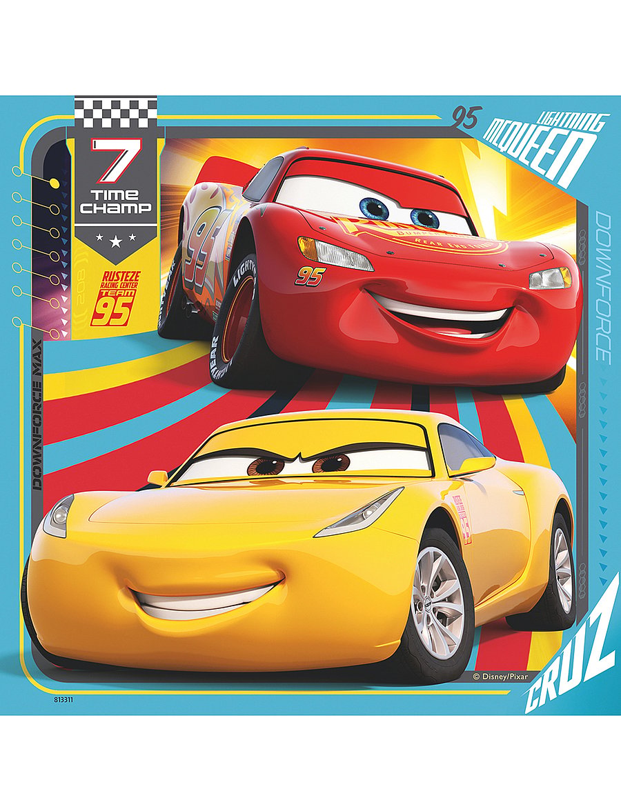 Ravensburger - Cars Legends Of The Track 3x49p - klassísk púsl - multi coloured - 0