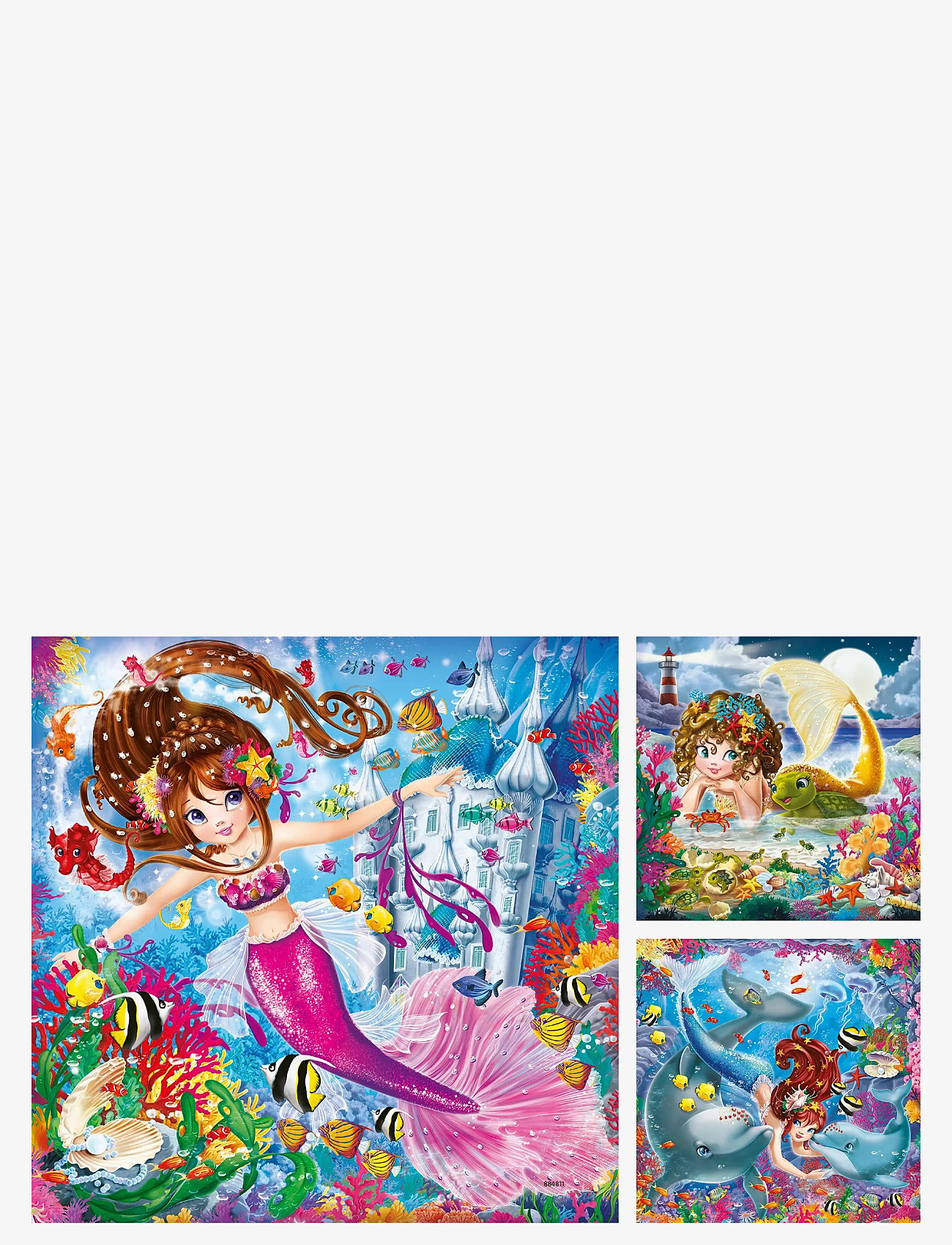 Ravensburger - Charming Mermaids 3x49p - klassiska pussel - multi coloured - 2