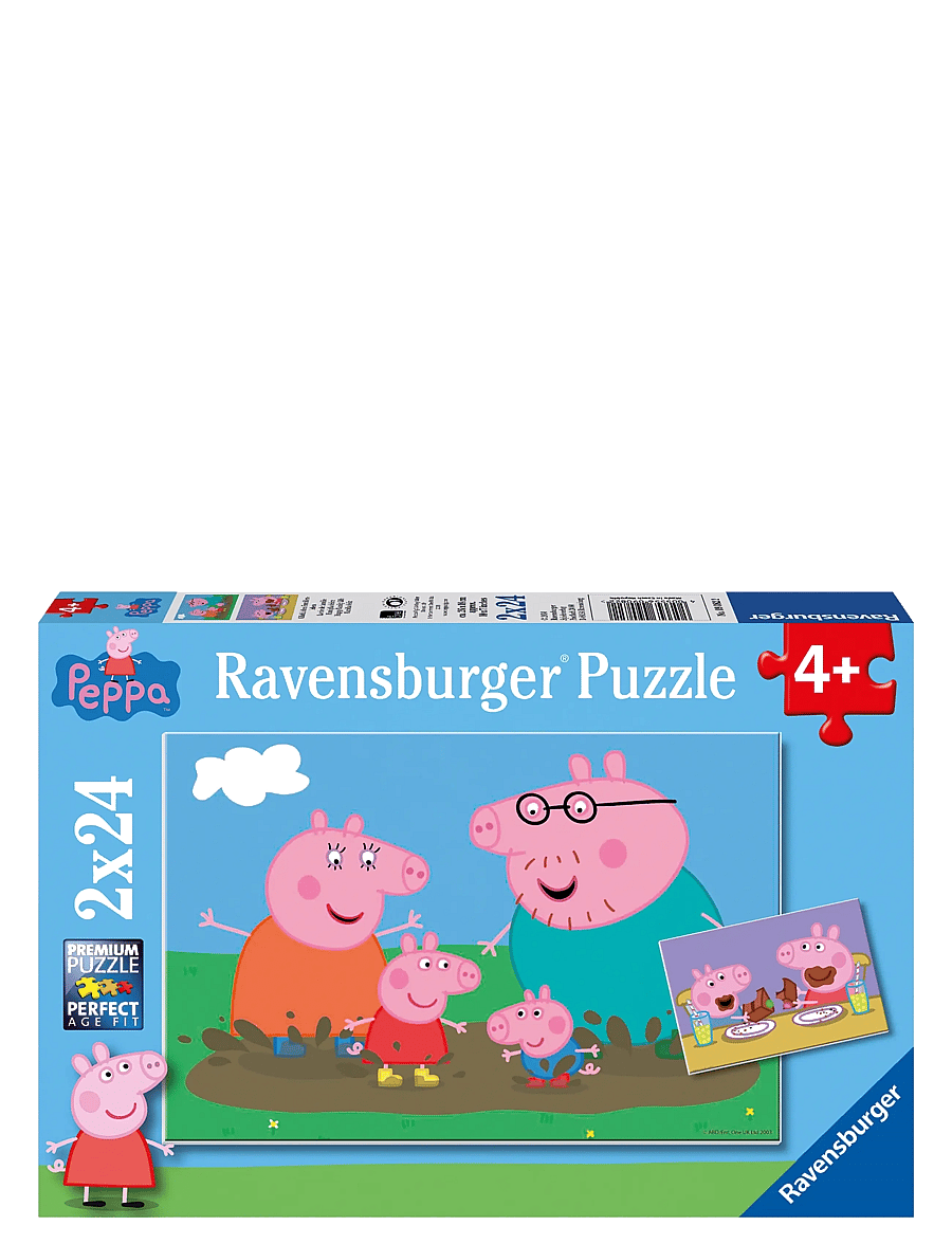 Ravensburger - Peppa Pig Happy Family Life 2x24p - klassísk púsl - multi coloured - 2