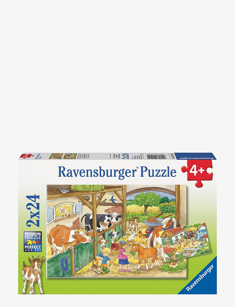 Ravensburger - A Day at the Farm - 2x24p - klassiska pussel - multi coloured - 1