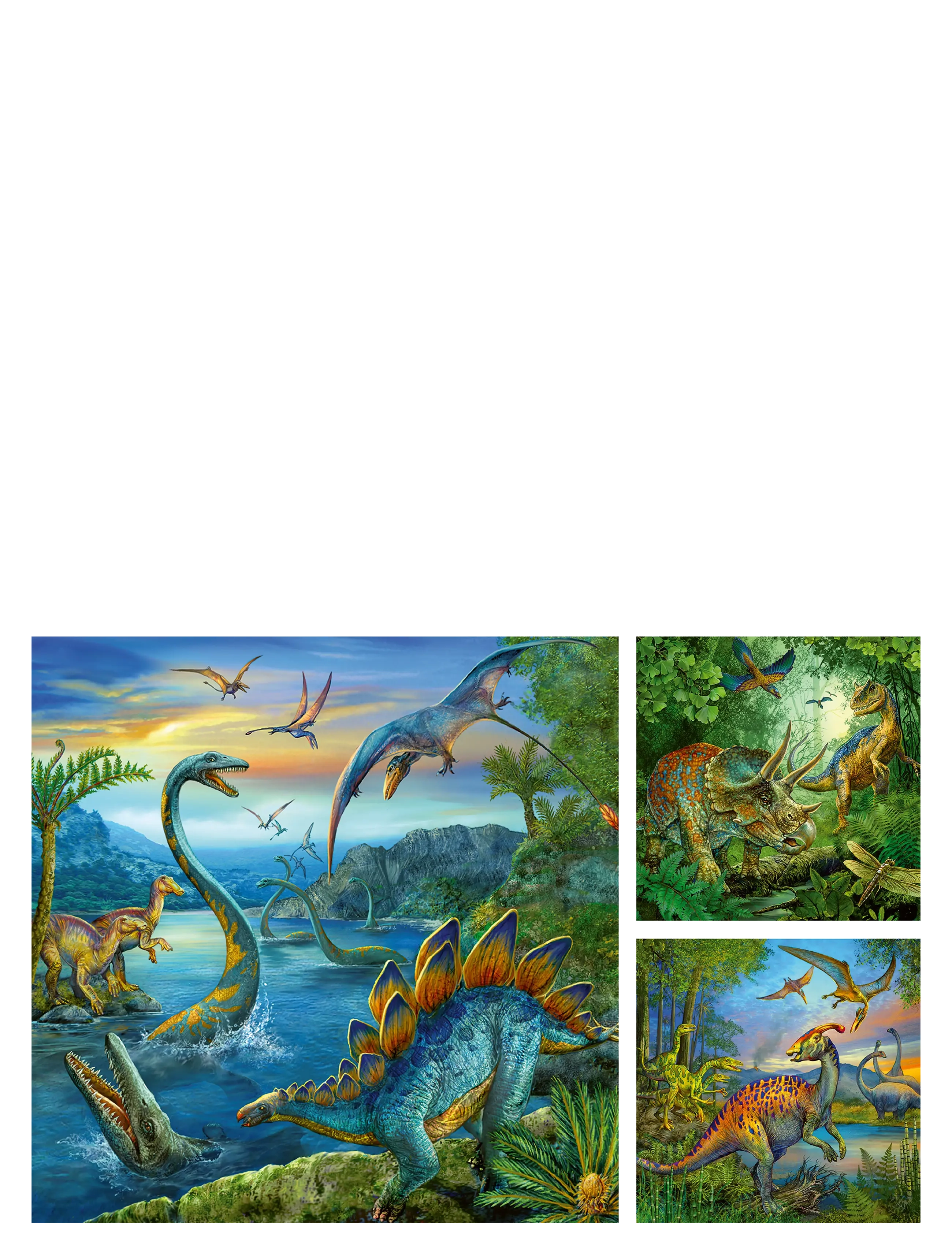 Ravensburger - Dinosaur Facination 3x49p - klassiske puslespil - multi coloured - 2