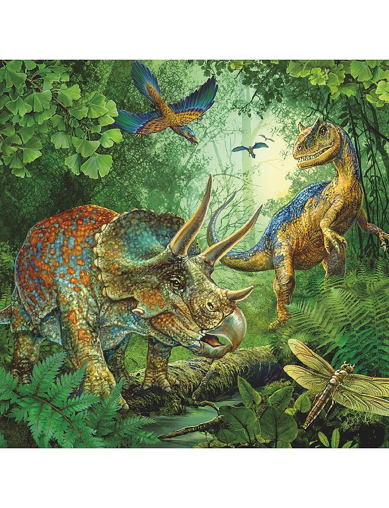 Ravensburger - Dinosaur Facination 3x49p - klassísk púsl - multi coloured - 2