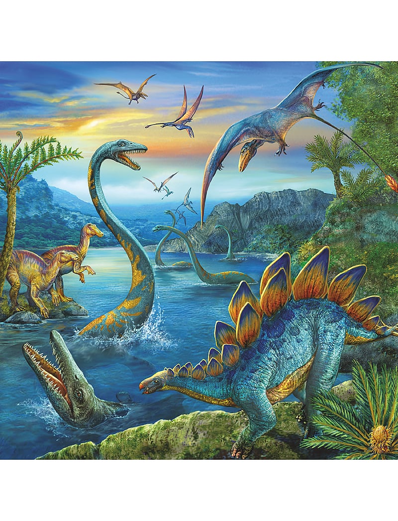 Ravensburger - Dinosaur Facination 3x49p - klassísk púsl - multi coloured - 3
