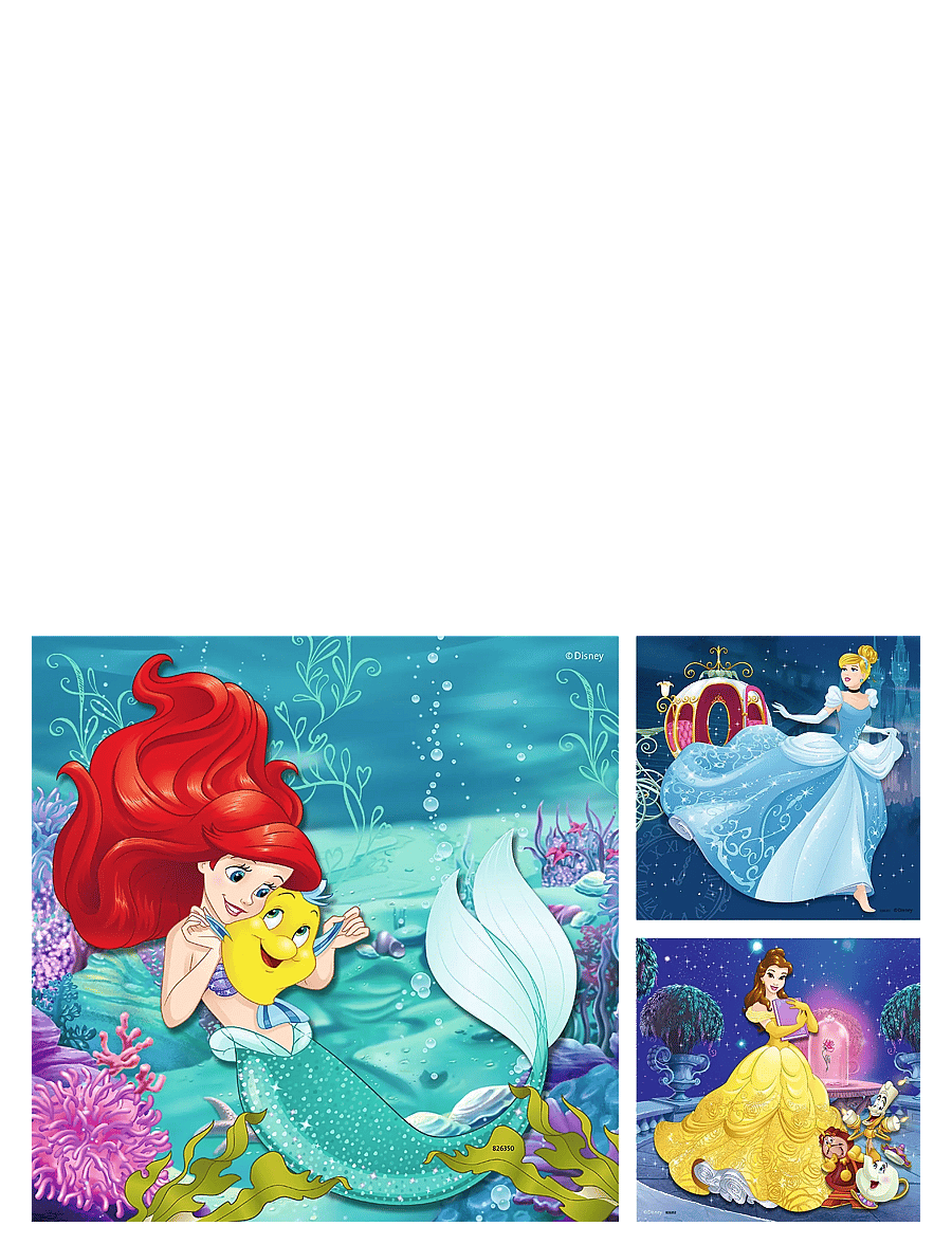 Ravensburger - Princesses Adventure - 3x49p - klassísk púsl - multi coloured - 2
