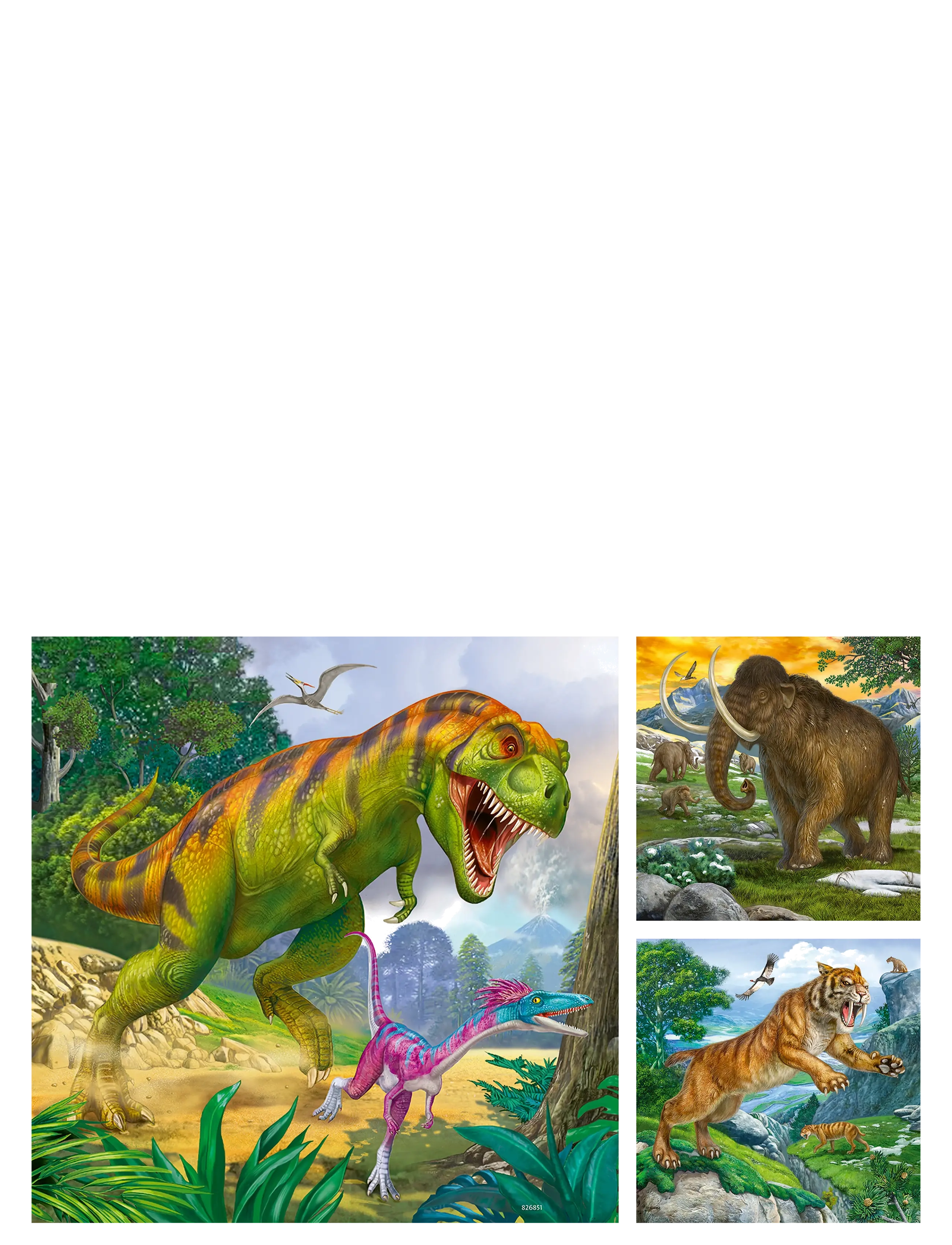Ravensburger - Primeval Ruler 3x49p - klassiska pussel - multi coloured - 2