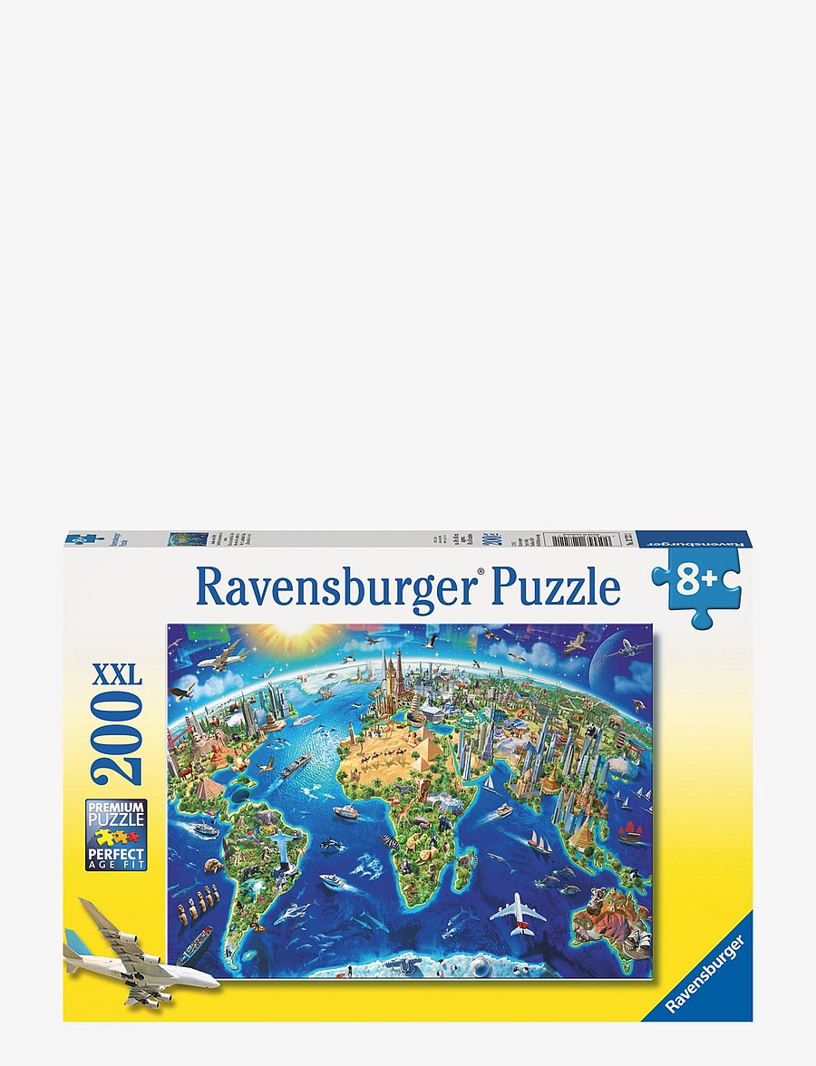 Ravensburger - World Landmarks Map 200p - klassísk púsl - multi coloured - 1