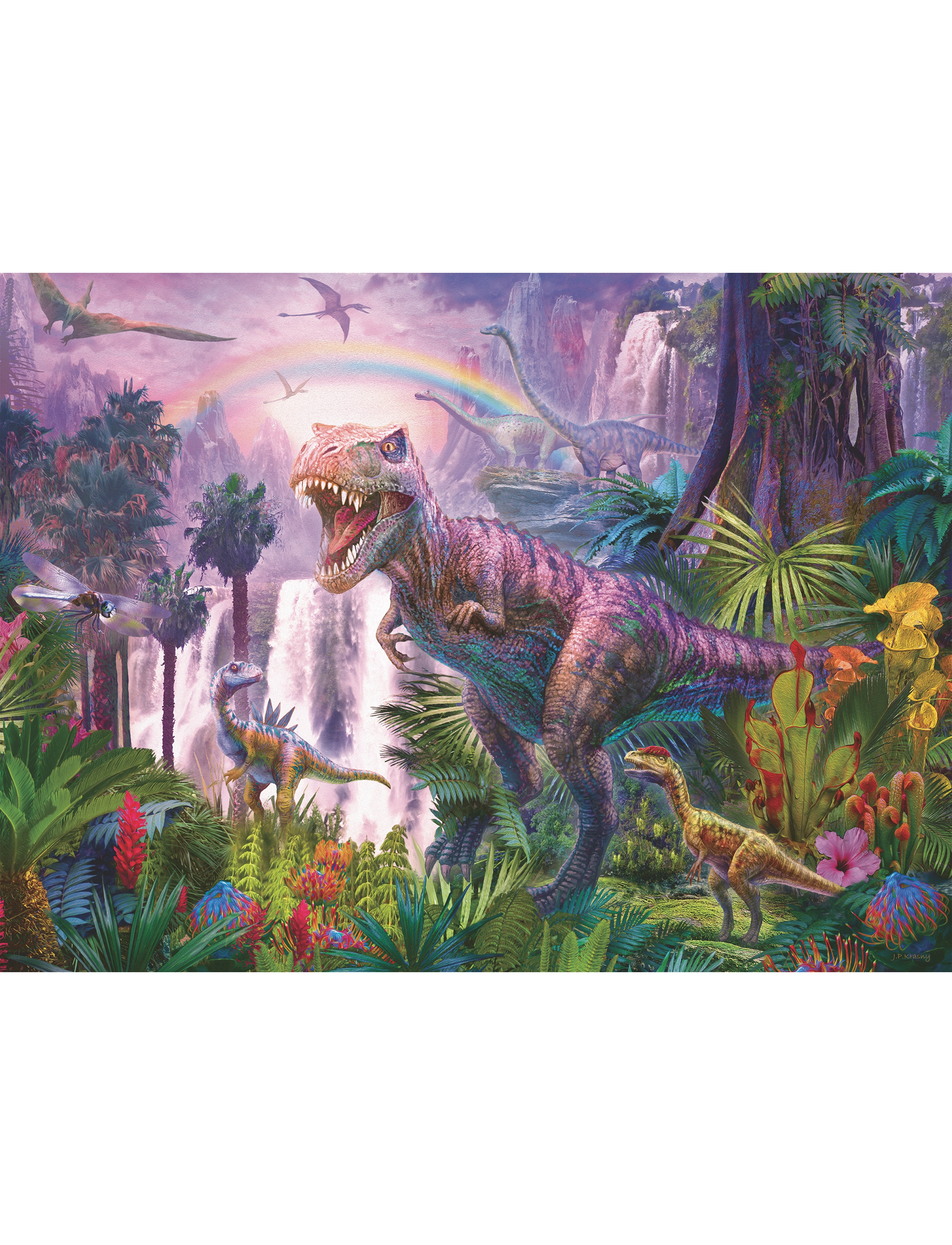 Ravensburger Dinosaur Land 200P, Børn, Classic Puslespil, Multi/mønstret, Str: ONE SIZE