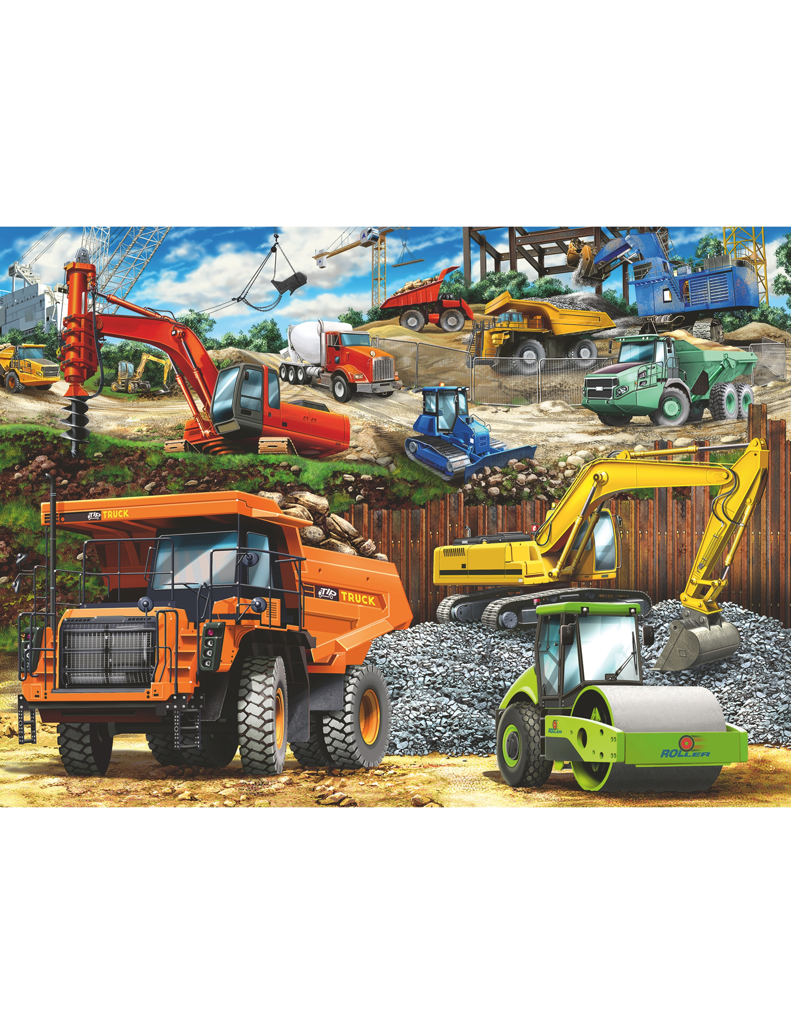Ravensburger Construction Vehicles 100P, Børn, Classic Puslespil, Multi/mønstret, Str: ONE SIZE