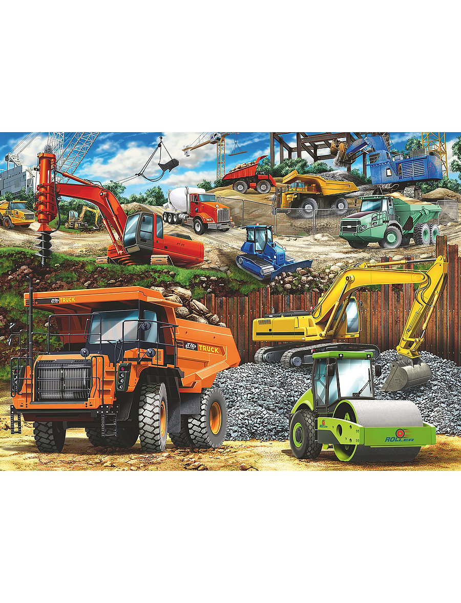 Ravensburger - Construction Vehicles 100p - klassiske puslespil - multi coloured - 0