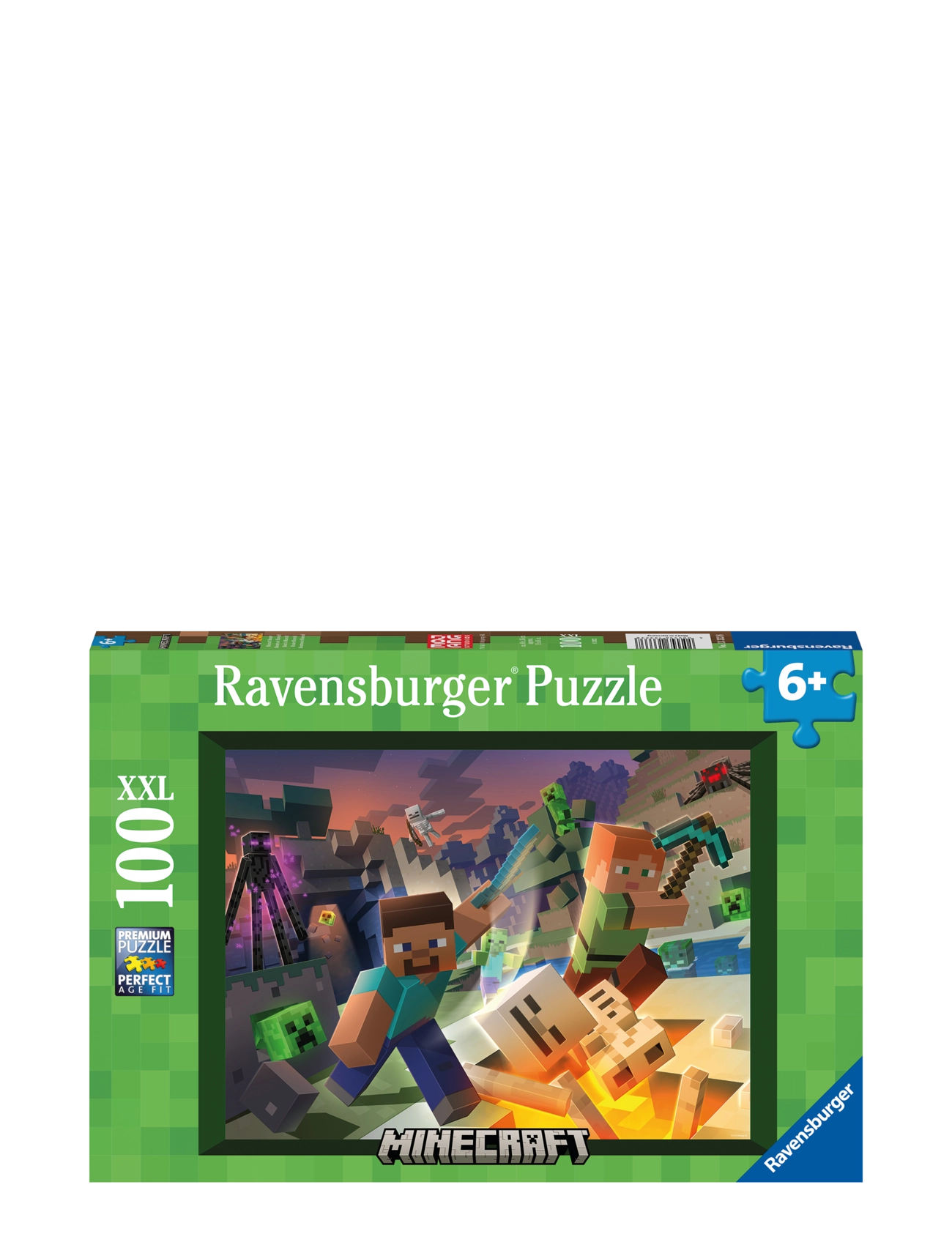 Ravensburger Monster Minecraft 100P, One Size, Multi/patterned, Puslespil > Klassiske Puslespil, Børn